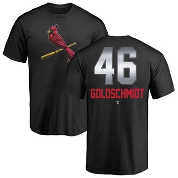 Men's St. Louis Cardinals Paul Goldschmidt ＃46 Midnight Mascot T-Shirt - Black