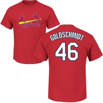 Men's St. Louis Cardinals Paul Goldschmidt ＃46 Roster Name & Number T-Shirt - Red