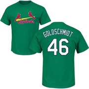 Men's St. Louis Cardinals Paul Goldschmidt ＃46 St. Patrick's Day Roster Name & Number T-Shirt - Green