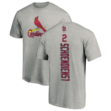 Men's St. Louis Cardinals Red Schoendienst ＃2 Backer T-Shirt Ash