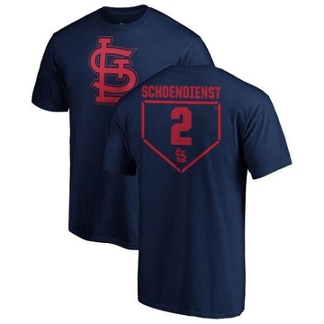 Men's St. Louis Cardinals Red Schoendienst ＃2 RBI T-Shirt - Navy