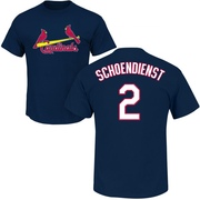 Men's St. Louis Cardinals Red Schoendienst ＃2 Roster Name & Number T-Shirt - Navy