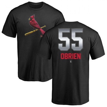 Men's St. Louis Cardinals Riley O'Brien ＃55 Midnight Mascot T-Shirt - Black