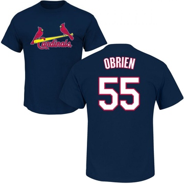 Men's St. Louis Cardinals Riley O'Brien ＃55 Roster Name & Number T-Shirt - Navy