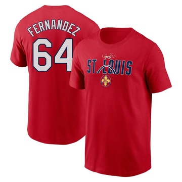 Men's St. Louis Cardinals Ryan Fernandez ＃64 2024 City Connect Graphic Name & Number T-Shirt - Red