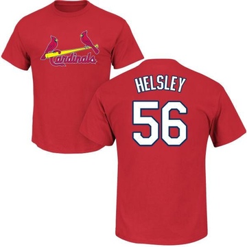 Men's St. Louis Cardinals Ryan Helsley ＃56 Roster Name & Number T-Shirt - Red