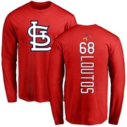 Men's St. Louis Cardinals Ryan Loutos ＃68 Backer Long Sleeve T-Shirt - Red