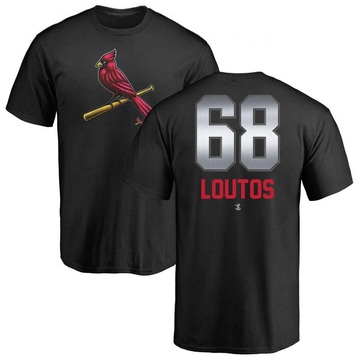 Men's St. Louis Cardinals Ryan Loutos ＃68 Midnight Mascot T-Shirt - Black