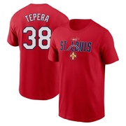 Men's St. Louis Cardinals Ryan Tepera ＃38 2024 City Connect Graphic Name & Number T-Shirt - Red