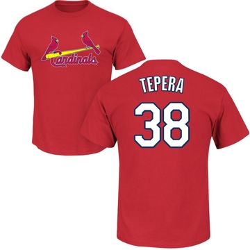 Men's St. Louis Cardinals Ryan Tepera ＃38 Roster Name & Number T-Shirt - Red