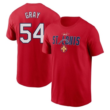 Men's St. Louis Cardinals Sonny Gray ＃54 2024 City Connect Graphic Name & Number T-Shirt - Red