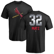 Men's St. Louis Cardinals Steven Matz ＃32 Midnight Mascot T-Shirt - Black