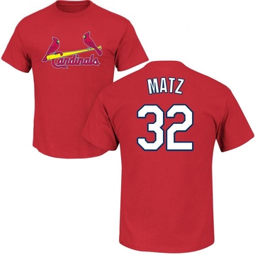 Men's St. Louis Cardinals Steven Matz ＃32 Roster Name & Number T-Shirt - Red