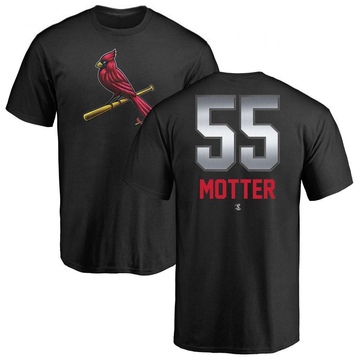 Men's St. Louis Cardinals Taylor Motter ＃55 Midnight Mascot T-Shirt - Black