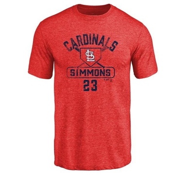 Men's St. Louis Cardinals Ted Simmons ＃23 Base Runner T-Shirt - Red