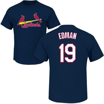 Men's St. Louis Cardinals Tommy Edman ＃19 Roster Name & Number T-Shirt - Navy