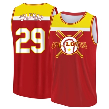 Men's St. Louis Cardinals Vince Coleman ＃29 Legend Baseball Tank Top - Red/Yellow