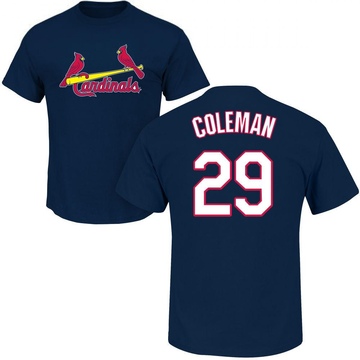 Men's St. Louis Cardinals Vince Coleman ＃29 Roster Name & Number T-Shirt - Navy