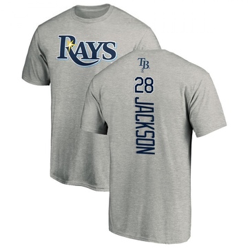Men's Tampa Bay Rays Alex Jackson ＃28 Backer T-Shirt Ash