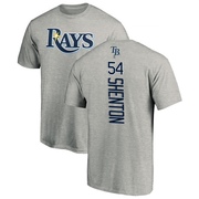 Men's Tampa Bay Rays Austin Shenton ＃54 Backer T-Shirt Ash