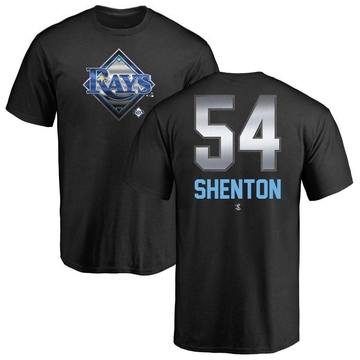 Men's Tampa Bay Rays Austin Shenton ＃54 Midnight Mascot T-Shirt - Black