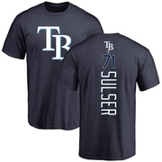 Men's Tampa Bay Rays Cole Sulser ＃71 Backer T-Shirt - Navy