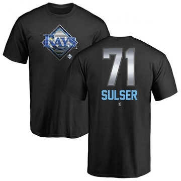 Men's Tampa Bay Rays Cole Sulser ＃71 Midnight Mascot T-Shirt - Black