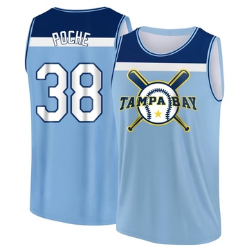 Men's Tampa Bay Rays Colin Poche ＃38 Legend Light Baseball Tank Top - Blue/Navy