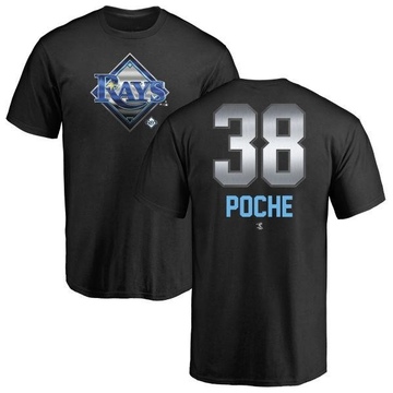 Men's Tampa Bay Rays Colin Poche ＃38 Midnight Mascot T-Shirt - Black