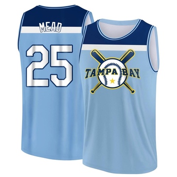 Men's Tampa Bay Rays Curtis Mead ＃25 Legend Light Baseball Tank Top - Blue/Navy