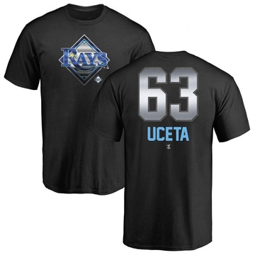 Men's Tampa Bay Rays Edwin Uceta ＃63 Midnight Mascot T-Shirt - Black