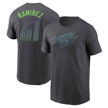 Men's Tampa Bay Rays Erasmo Ramirez ＃61 2024 City Connect T-Shirt - Charcoal