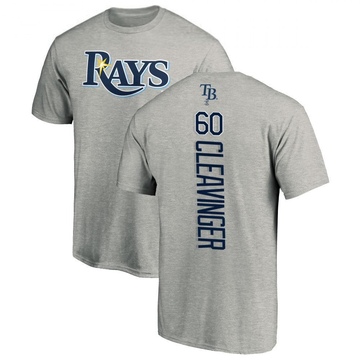 Men's Tampa Bay Rays Garrett Cleavinger ＃60 Backer T-Shirt Ash