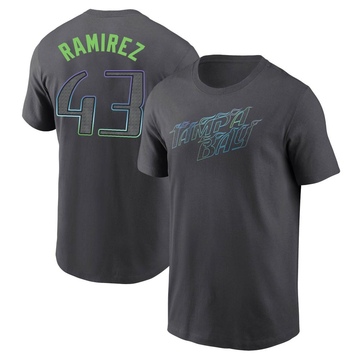 Men's Tampa Bay Rays Harold Ramirez ＃43 2024 City Connect T-Shirt - Charcoal