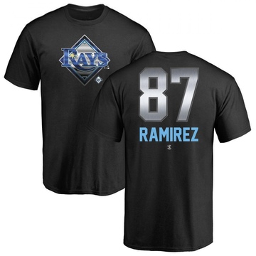 Men's Tampa Bay Rays Harold Ramirez ＃87 Midnight Mascot T-Shirt - Black