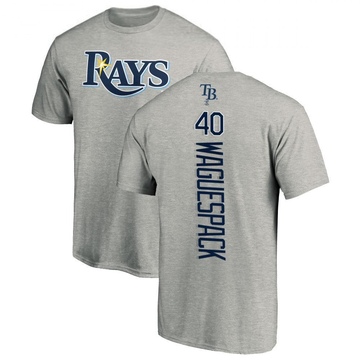 Men's Tampa Bay Rays Jacob Waguespack ＃40 Backer T-Shirt Ash