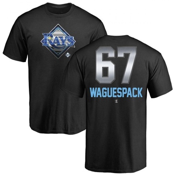 Men's Tampa Bay Rays Jacob Waguespack ＃67 Midnight Mascot T-Shirt - Black