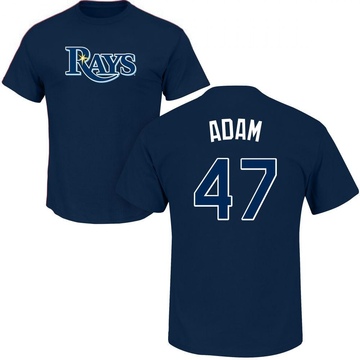 Men's Tampa Bay Rays Jason Adam ＃47 Roster Name & Number T-Shirt - Navy