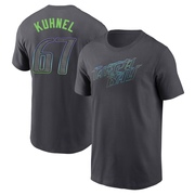 Men's Tampa Bay Rays Joel Kuhnel ＃67 2024 City Connect T-Shirt - Charcoal