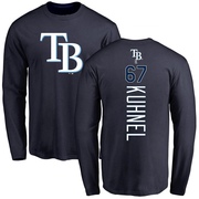 Men's Tampa Bay Rays Joel Kuhnel ＃67 Backer Long Sleeve T-Shirt - Navy