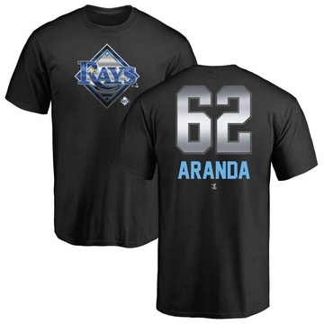Men's Tampa Bay Rays Jonathan Aranda ＃62 Midnight Mascot T-Shirt - Black