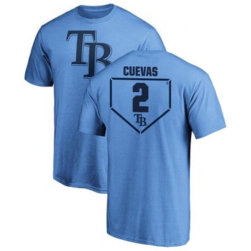 Men's Tampa Bay Rays Jonathan Cuevas ＃2 RBI T-Shirt - Light Blue