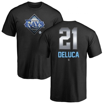 Men's Tampa Bay Rays Jonny Deluca ＃21 Midnight Mascot T-Shirt - Black