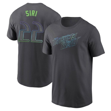 Men's Tampa Bay Rays Jose Siri ＃22 2024 City Connect T-Shirt - Charcoal