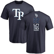 Men's Tampa Bay Rays Jose Siri ＃22 Backer T-Shirt - Navy