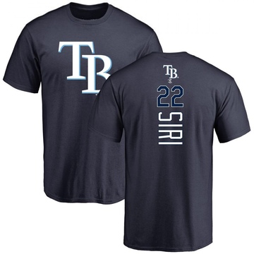 Men's Tampa Bay Rays Jose Siri ＃22 Backer T-Shirt - Navy