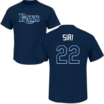 Men's Tampa Bay Rays Jose Siri ＃22 Roster Name & Number T-Shirt - Navy