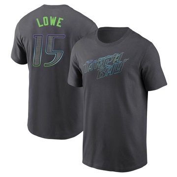 Men's Tampa Bay Rays Josh Lowe ＃15 2024 City Connect T-Shirt - Charcoal