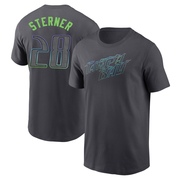 Men's Tampa Bay Rays Justin Sterner ＃28 2024 City Connect T-Shirt - Charcoal