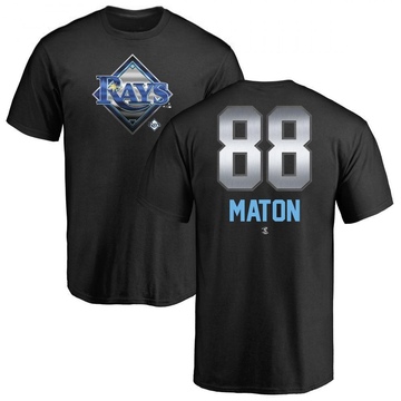 Men's Tampa Bay Rays Phil Maton ＃88 Midnight Mascot T-Shirt - Black